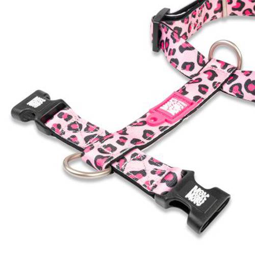 Max & Molly Szelki typu H Leopard, różowe Rozmiar L, obwód klatki piersiowej: 70-98 cm - Max Molly