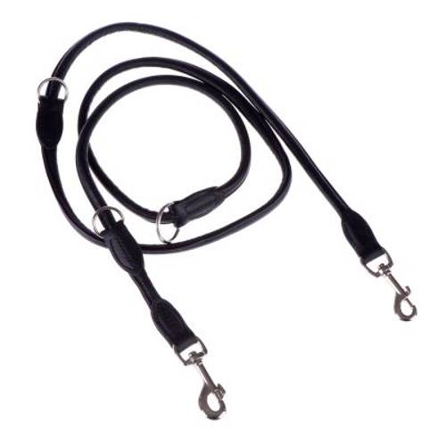 Smycz HUNTER Round & Soft, czarna Dł. x szer.: 200 x 1 cm - Hunter
