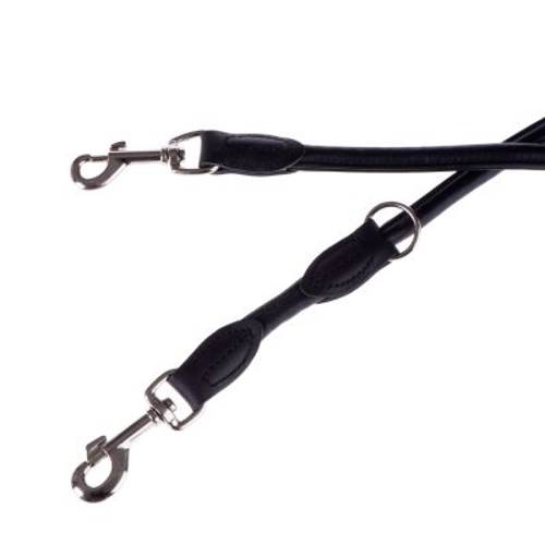 Smycz HUNTER Round & Soft, czarna Dł. x szer.: 200 x 1 cm - Hunter