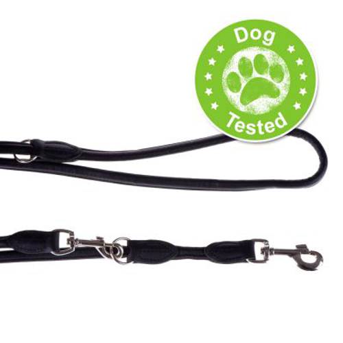 Smycz HUNTER Round & Soft, czarna Dł. x szer.: 200 x 1 cm - Hunter