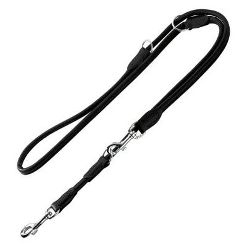 Smycz HUNTER Round & Soft, czarna Dł. x szer.: 200 x 1 cm - Hunter