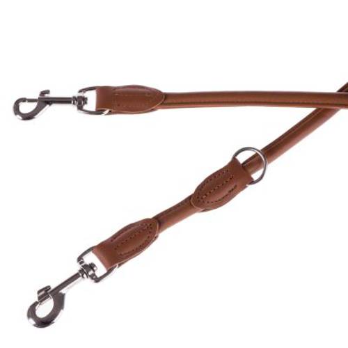 Smycz HUNTER Round & Soft, koniakowa Dł. x szer.: 200 x 1 cm - Hunter