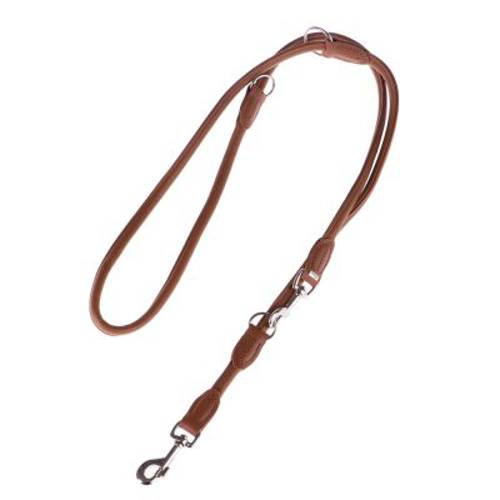 Smycz HUNTER Round & Soft, koniakowa Dł. x szer.: 200 x 1 cm - Hunter