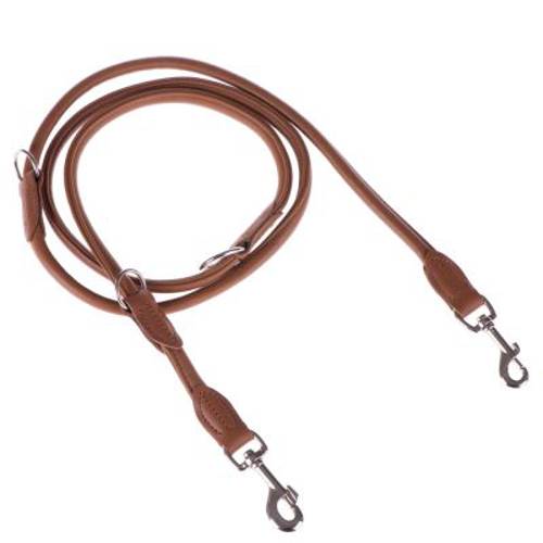 Smycz HUNTER Round & Soft, koniakowa Dł. x szer.: 200 x 1 cm - Hunter