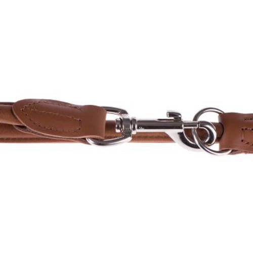 Smycz HUNTER Round & Soft, koniakowa Dł. x szer.: 200 x 1 cm - Hunter