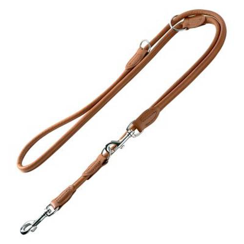 Smycz HUNTER Round & Soft, koniakowa Dł. x szer.: 200 x 1 cm - Hunter