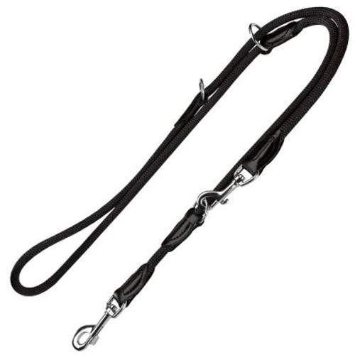 Smycz regulowana HUNTER Freestyle, czarna Dł. x szer.: 200 x 1 cm - Hunter