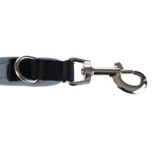 Smycz nylonowa HUNTER z neoprenowym podszyciem, czarno-szara Dł. x szer.: 200 x 2 cm, regulowana - Hunter