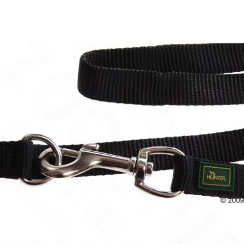 Smycz HUNTER Vario Basic, czarna Dł. x szer.: 200 x 2 cm - Hunter