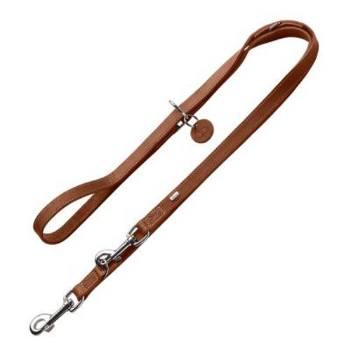 HUNTER Smycz regulowana Aalborg, koniakowa Dł. x szer.: 200 cm x 13 mm - Hunter