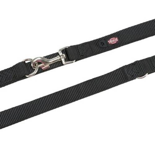 Trixie Premium Smycz przedłużana, czarna Rozmiar XS–S, dł. x szer.: 2 m x 15 mm - Trixie