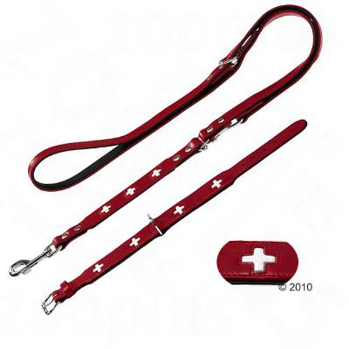 Komplet Hunter Swiss obroża + smycz Obwód szyi: 41-49 cm + smycz - Hunter