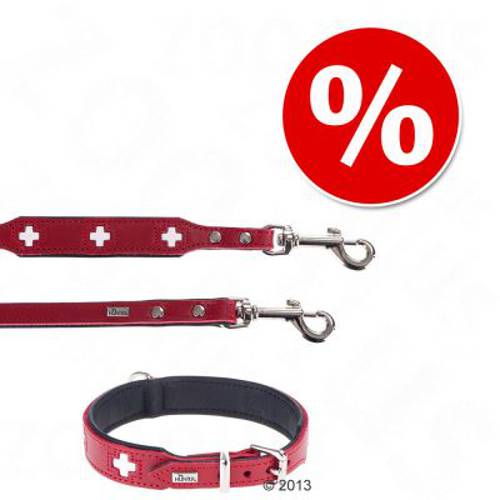 Komplet Hunter Swiss obroża + smycz Obwód szyi: 41-49 cm + smycz - Hunter
