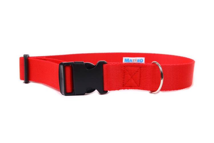 Obroża Klamra Plastikowa – Czerwona 0499 20MM 30-55CM - matteo-company