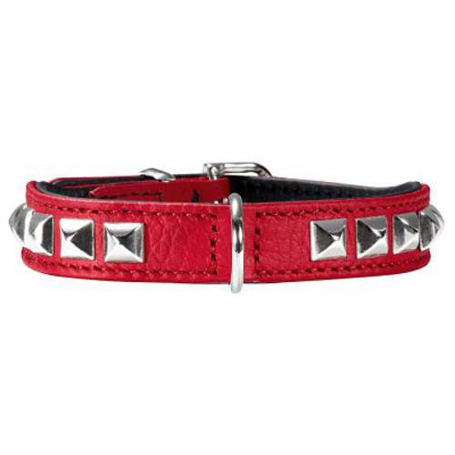 HUNTER Obroża Rocky Petit, czerwono-czarna Roz. 30, obwód szyi: 23-27 cm , szer.: 16 mm - Hunter