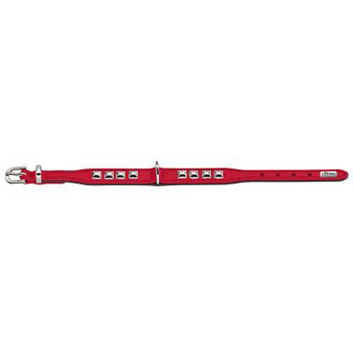 HUNTER Obroża Rocky Petit, czerwono-czarna Roz. 30, obwód szyi: 23-27 cm , szer.: 16 mm - Hunter