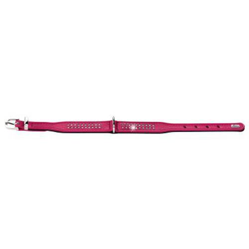 HUNTER Obroża Diamond Petit, różowo-czarna Roz. 42, obwód szyi: 35-39 cm, szer. 26 mm - Hunter