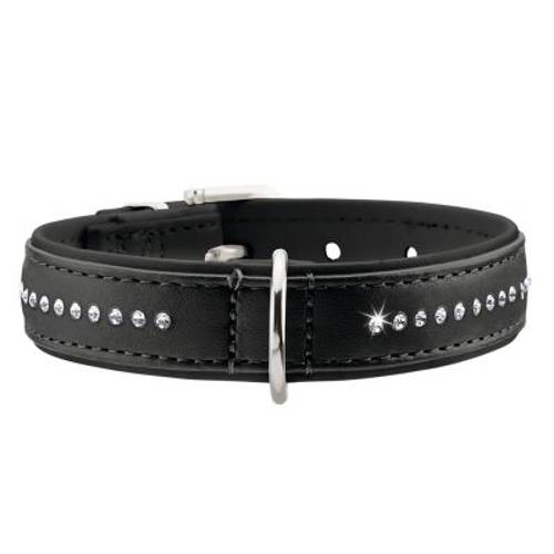 HUNTER Obroża Modern Art Luxus, czarna Roz. 42, Obwód szyi: 32-38 cm, szer.: 16 mm - Hunter