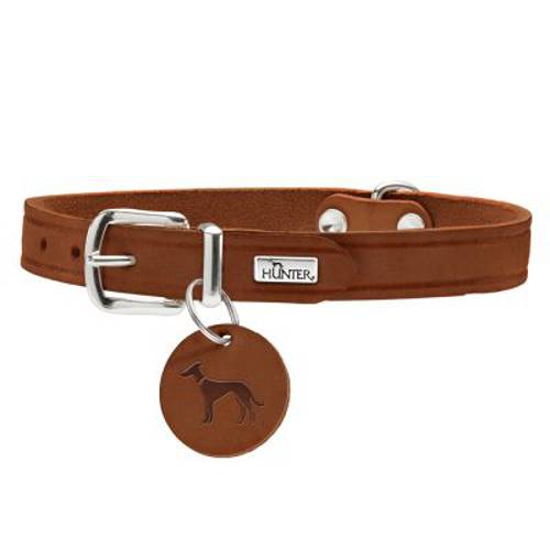 Obroża HUNTER Aalborg, brązowa S, obwód szyi: 32-38 cm - Hunter