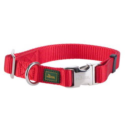 Obroża z zapięciem aluminiowym HUNTER Vario Basic, czerwona Obwód szyi: 40-55 cm - Hunter