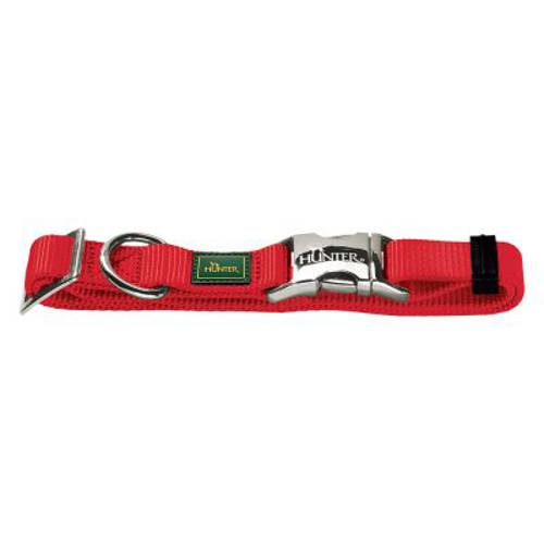Obroża z zapięciem aluminiowym HUNTER Vario Basic, czerwona Obwód szyi: 45-65 cm - Hunter