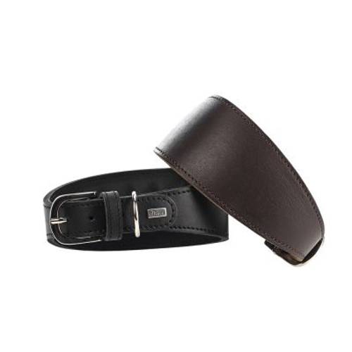 HUNTER Obroża dla chartów Super Soft, ciemnobrązowa Rozmiar XS, obwód szyi: 25-28 cm, szer.: 42 mm - Hunter
