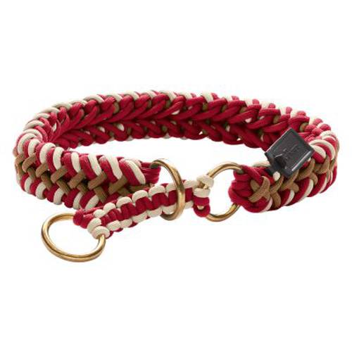HUNTER półzaciskowa obroża Tinnum, czerwono-beżowa  L-XL, obwód szyi: 60 cm, szer.: 30 mm - Hunter