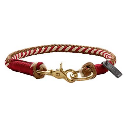 HUNTER obroża Tinnum, czerwono-beżowa  L-XL, obwód szyi: 60 cm, Ø 14 mm - Hunter