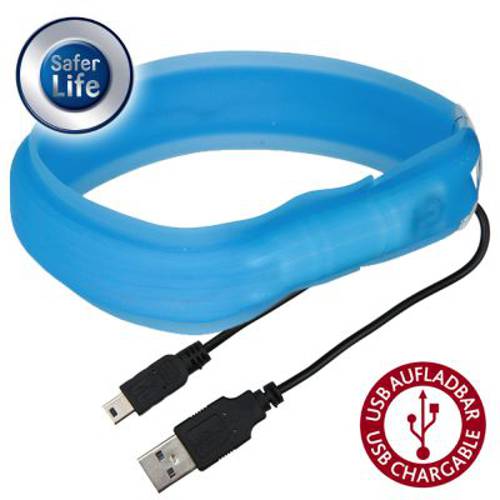 Obroża LED Trixie USB Flash, długa sierść Dł. x szer.: 70 cm x 3 cm - Trixie