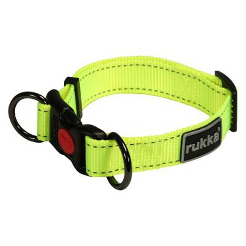 Rukka® Bliss Neon obroża, żółta Roz. XS, obwód szyi: 20 - 30 cm, szer.: 15 mm - Rukka
