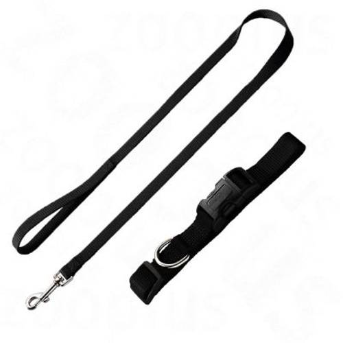 Komplet Hunter Ecco Sport czarny obroża + smycz Obwód szyi: 41-65 cm + smycz, 110 cm - Hunter