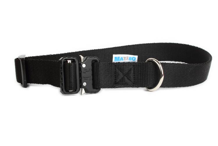 Obroża Klamra Metalowa – Czarna 0520 25MM 32-58CM - 