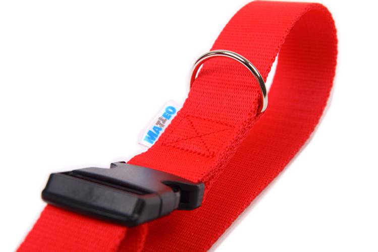 Obroża Klamra Plastikowa – Czerwona 0489 15MM 24-40CM - matteo-company