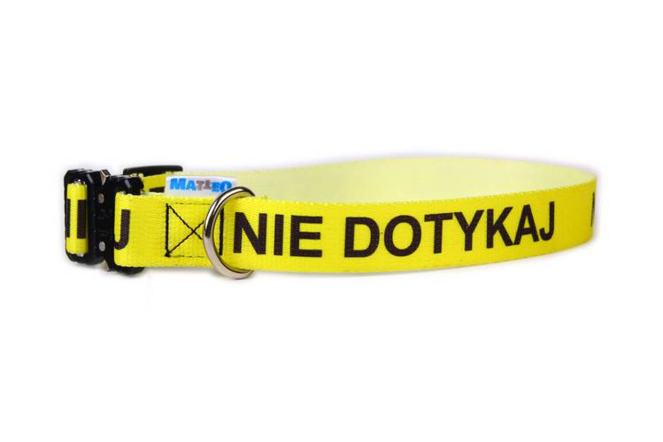 Obroża Klamra Metalowa - NIE DOTYKAJ 0528 25MM 32-58CM - matteo-company