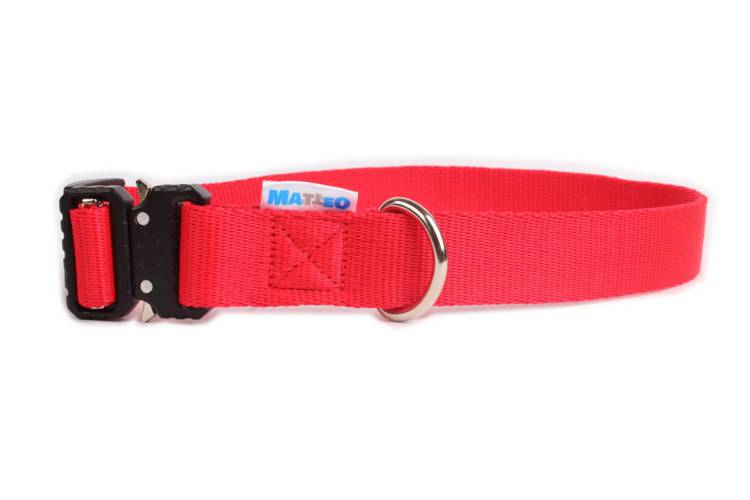Obroża Klamra Metalowa – Czerwona 0529 25MM 32-58CM - 