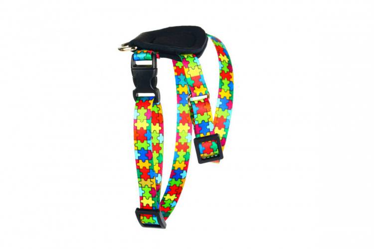 Szelki ze skórą - Puzzle 0757 10MM 19-35CM - matteo-company