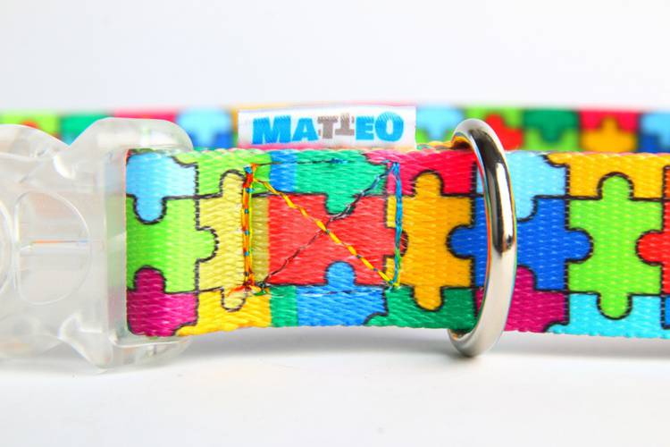 Obroża Klamra LED - Puzzle 0557 25MM 0CM 38-65CM - matteo-company