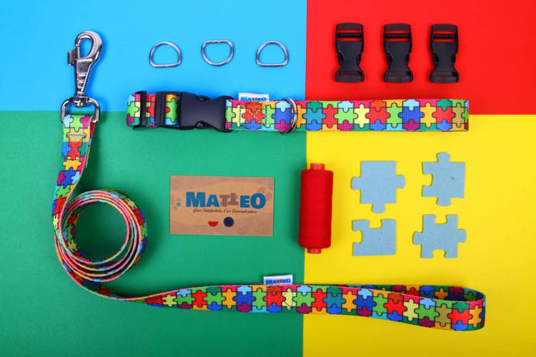 Obroża Klamra Plastikowa - Puzzle 0517 30MM 40-70CM - matteo-company
