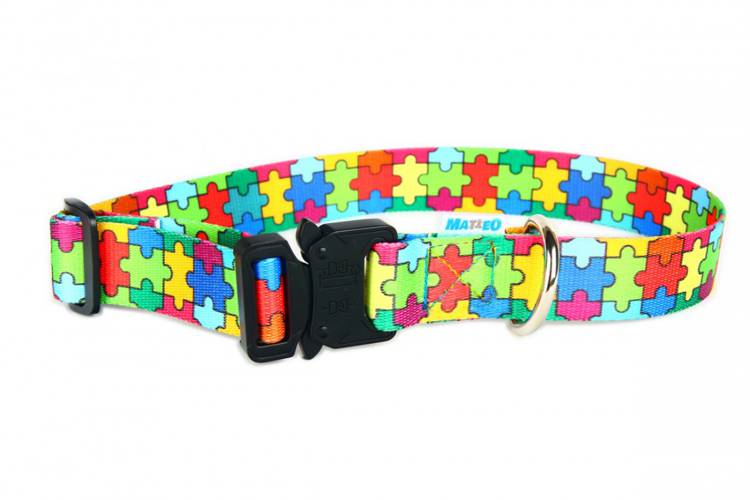 Obroża Klamra Metalowa - Puzzle 0537 30MM 44-76CM - matteo-company