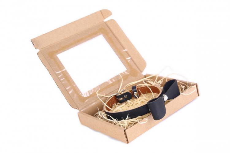 Obroża Skóra z kokardą – Czarna 0401 12MM 31CM 23-28CM - matteo-company