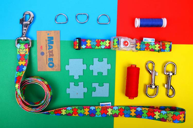 Obroża Klamra LED - Puzzle 0557 25MM 0CM 38-65CM - matteo-company