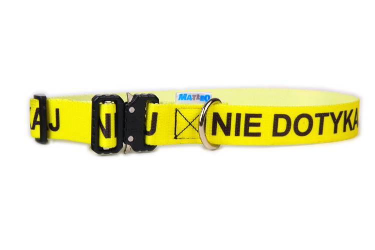 Obroża Klamra Metalowa - NIE DOTYKAJ 0538 30MM 44-76CM -