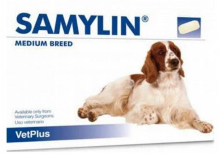 SAMYLIN® wsparcie wątroby 30 tabletek dla psów średnich ras