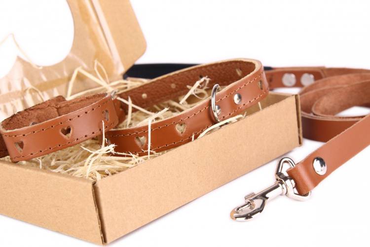 Obroża Skóra Serca  - Brązowy 0332 12MM 31CM 23-28CM - matteo-company