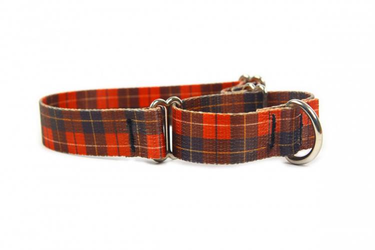 Obroża Zaciskowa Martingale - Szkocka Krata 0576 20MM 24-36CM - matteo-company