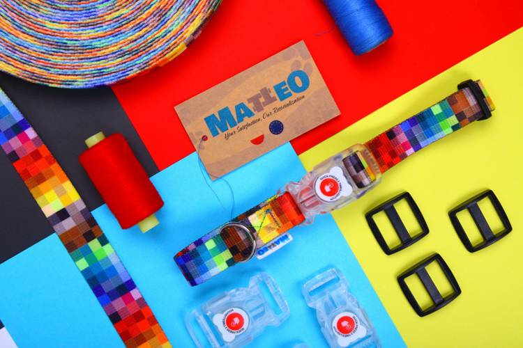 Obroża Klamra LED - Piksele 0543S 20MM 40CM 20-35CM - matteo-company