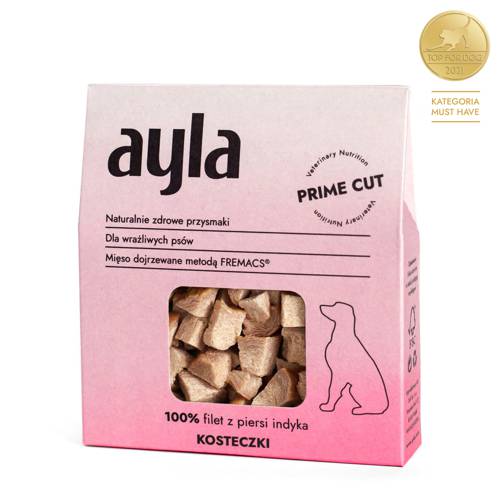 Przysmaki dla psa Ayla | Filet z piersi indyka | Prime Cut | Kosteczki