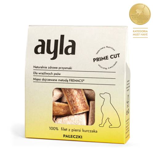 Przysmaki dla psa Ayla | Filet z piersi kurczaka | Prime Cut |  Pałeczki