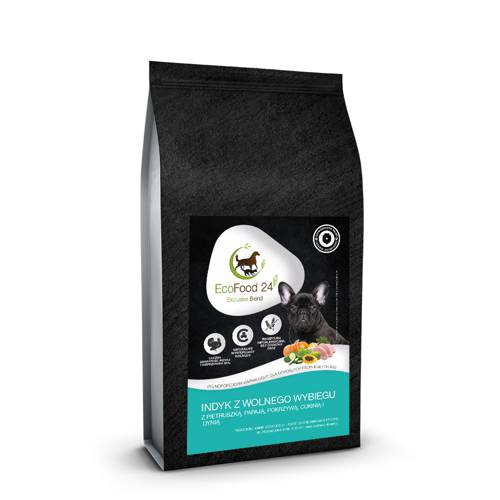 Karma sucha dla psa Light - Indyk z wolnego wybiegu z pietruszką, papają, pokrzywą, cukinią i dynią 6kg - EcoFood24