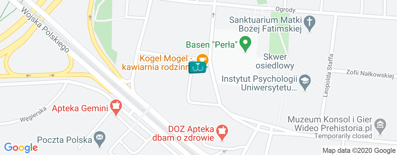 Przy kładce przychodnia weterynaryjna Bartłomiej Babiński